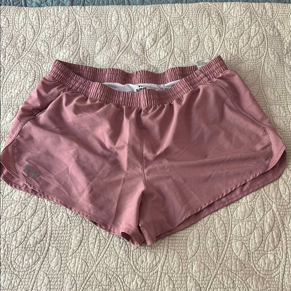 Under Armour Pink Athletic Shorts Lightweight Breathable Design